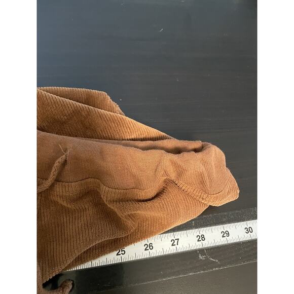 Vintage Womens Track Pants Small Brown Terry Velour Flare Leg Drawstring Y2K - Picture 6 of 10